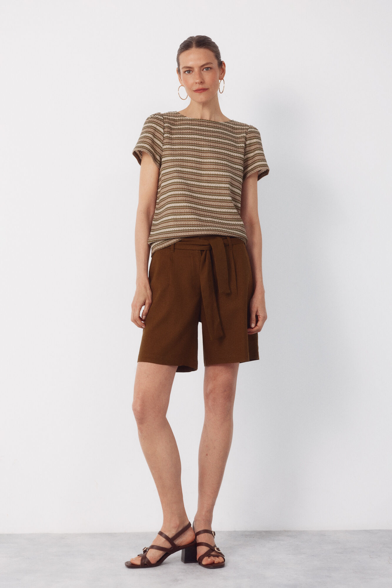 Cortefiel Top estructura rayas