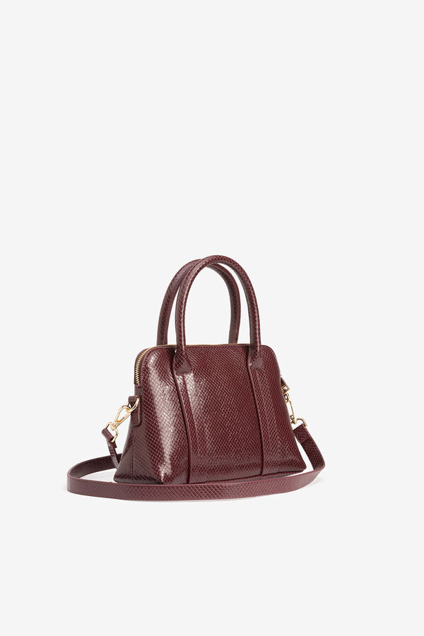 Vilanova Bolso Bandolera Efecto Serpiente Rojo