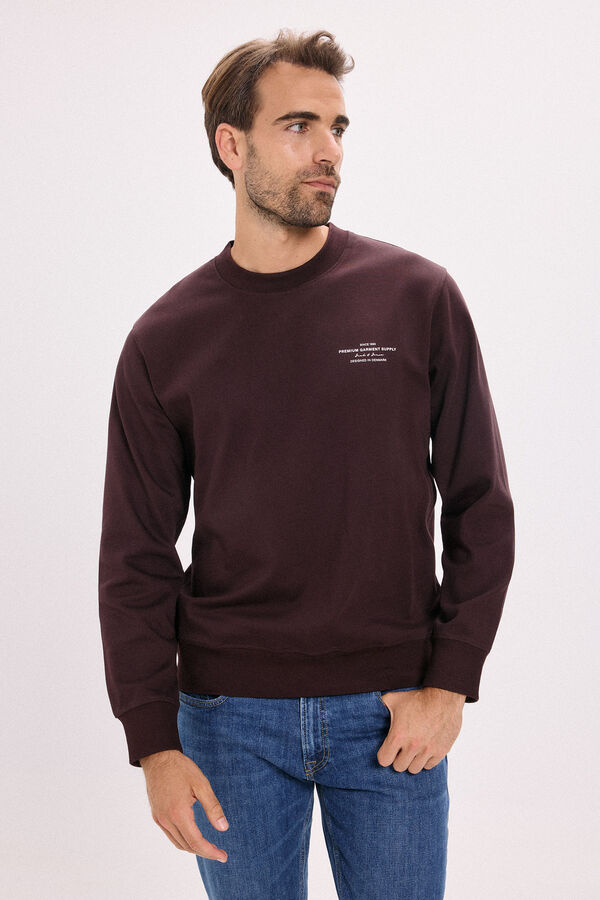 Jack & Jones Sudadera b&aacute;sica estampado Granate