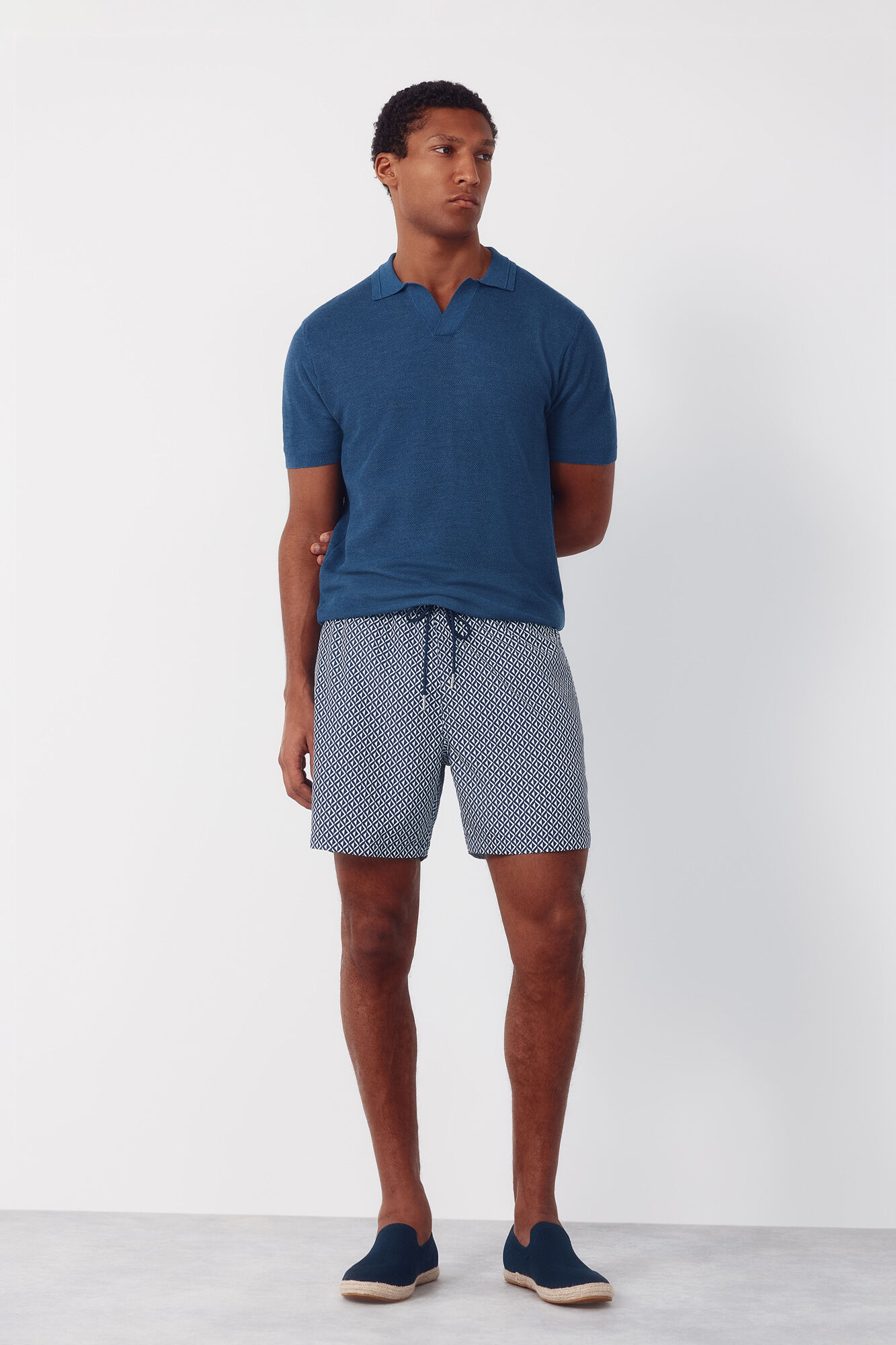 Cortefiel Ba&ntilde;ador estampado rombos