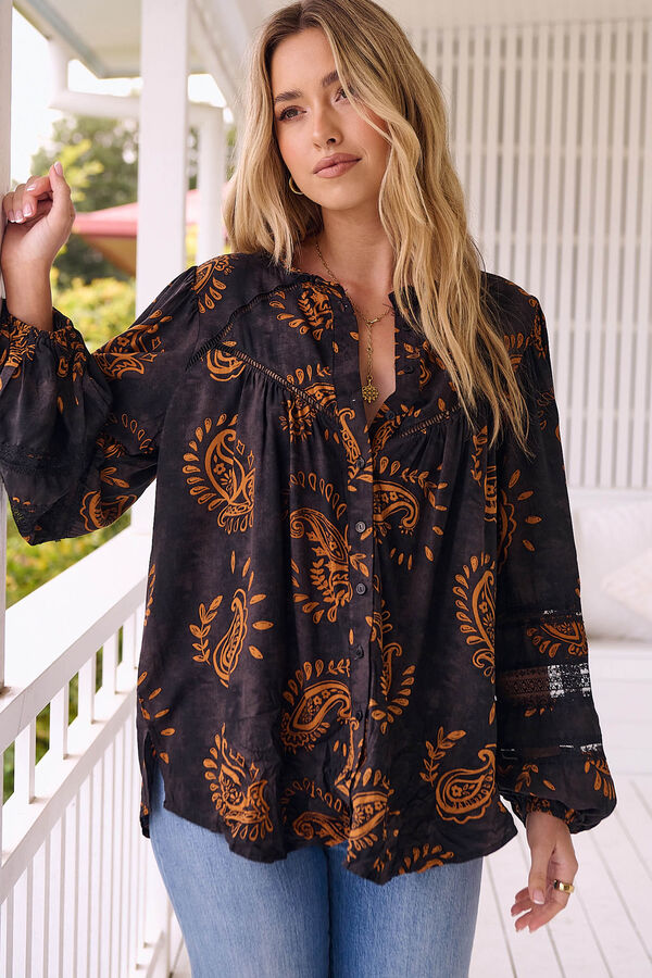 Jaase Blusa estampado Eliza Milan Castanho