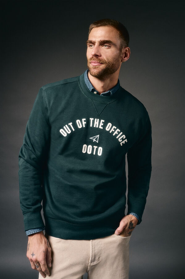 OOTO Sudadera caja logo Verde oscuro
