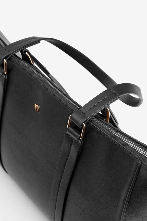 Vilanova Bolso City Efecto Piel Negro