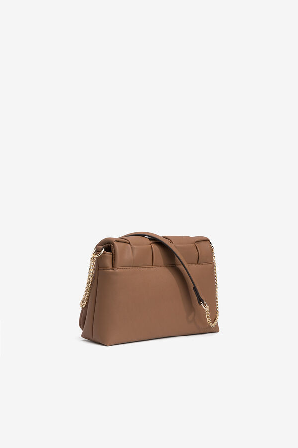 Vilanova Bolso con solapa de trama Marr&oacute;n