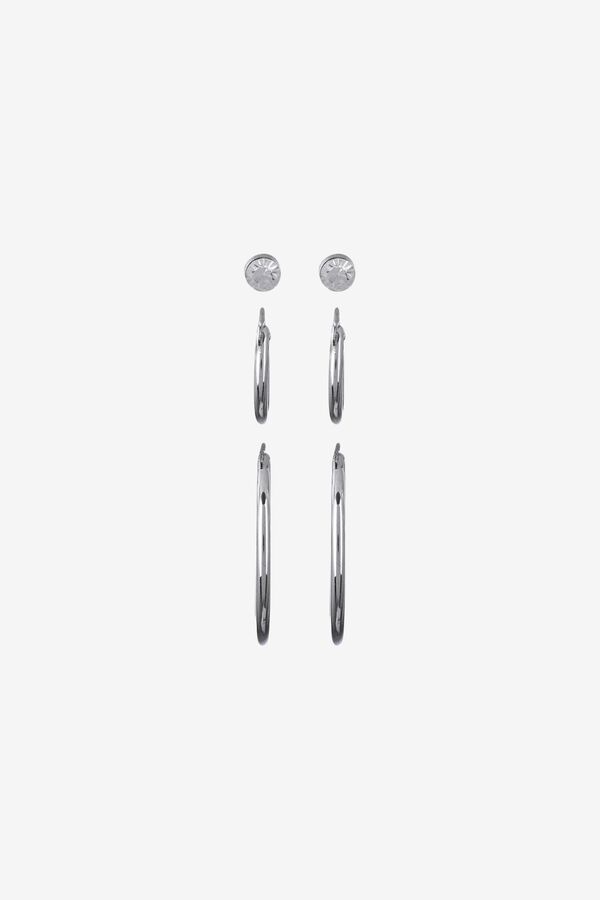Vilanova Pack de tres pares de pendientes Gris