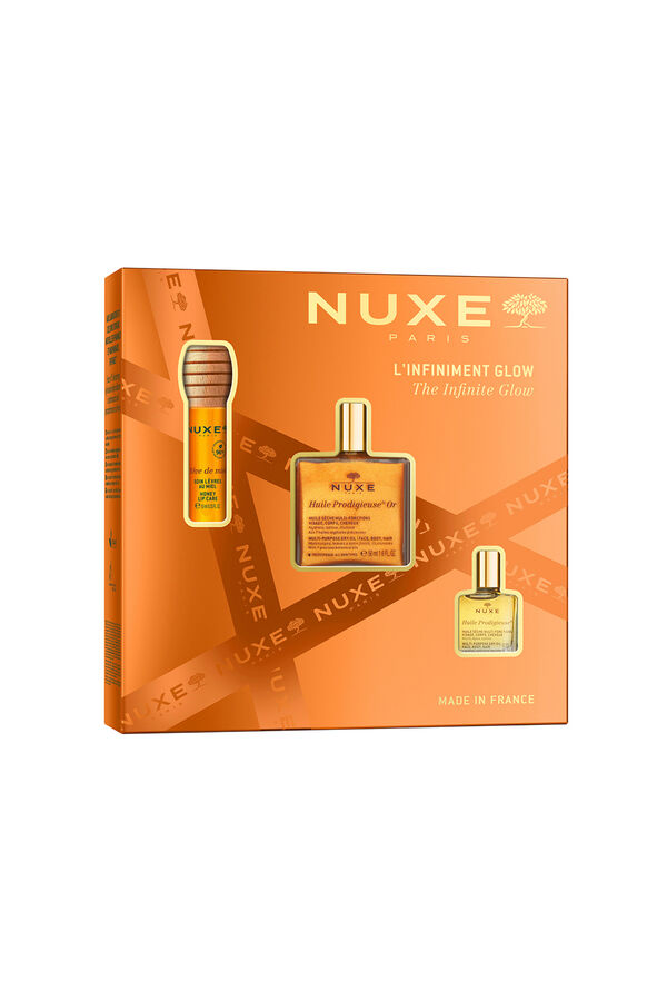 Nuxe NUXE INFINITE GLOW GIFT BOX - HUILE PROD OR + REVE THE HONEY LABIAL + HUILE CLASSIC Yellow