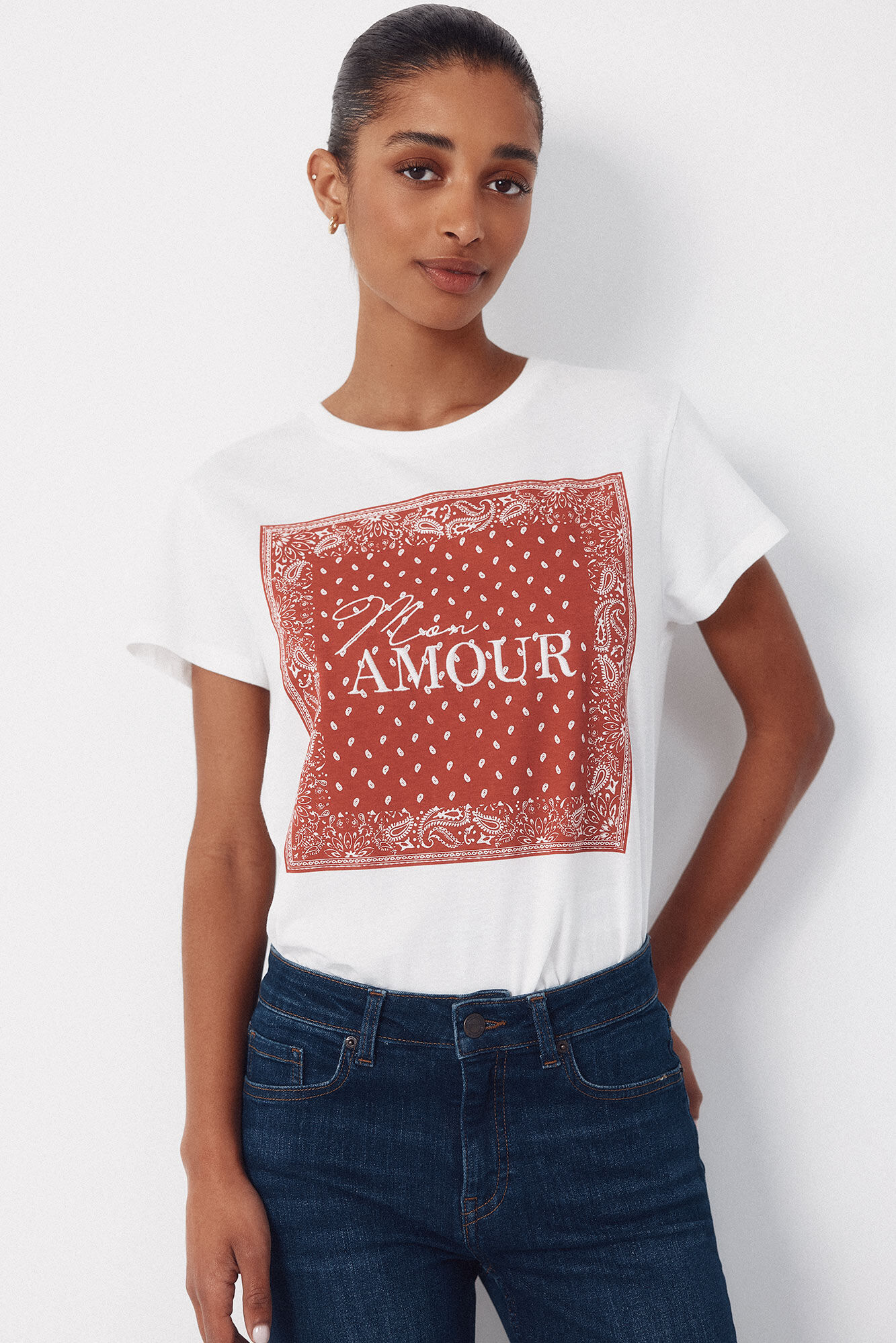 Cortefiel Camiseta com estampado posicional