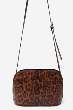 Cortefiel Leopard print crossbody (bag) bag Printed brown