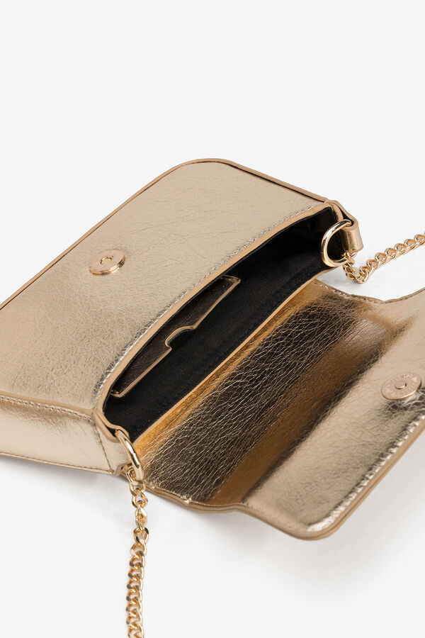 Vilanova Bolso Met&aacute;lico con Solapa Dorado
