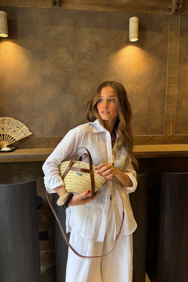 The Code Bolsa tote de pele Verona Castanho