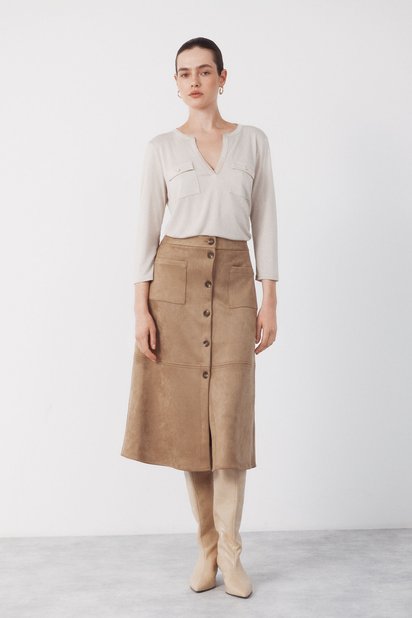 Cortefiel Camiseta com bolsos