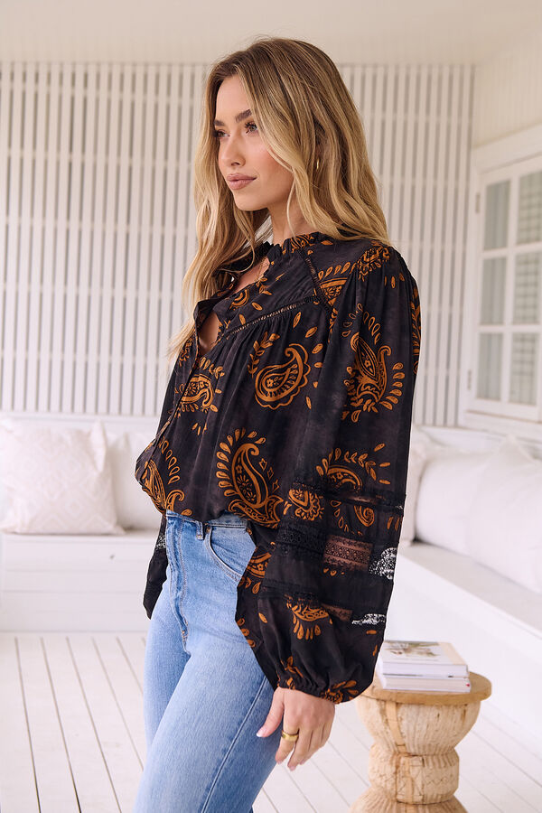 Jaase Blusa estampado Eliza Milan Castanho
