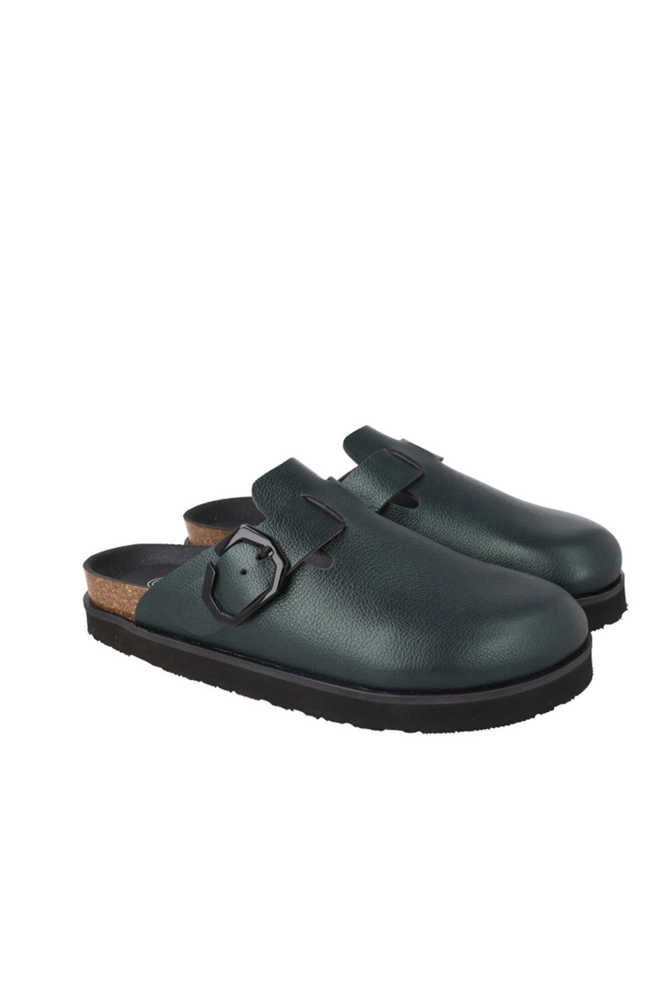 Genuins Zueco piel hebilla ajustable