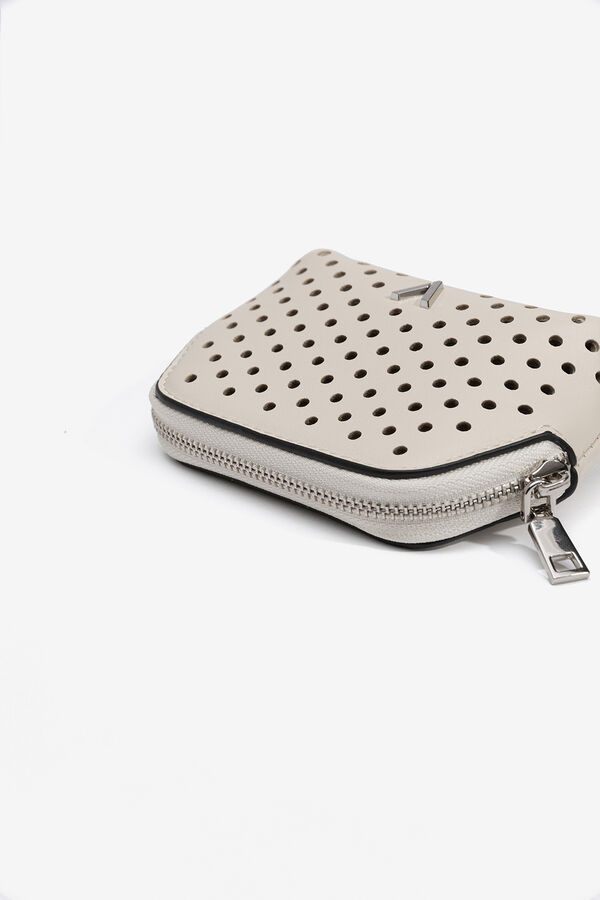 Vilanova Bolsito efecto piel perforada Marfil