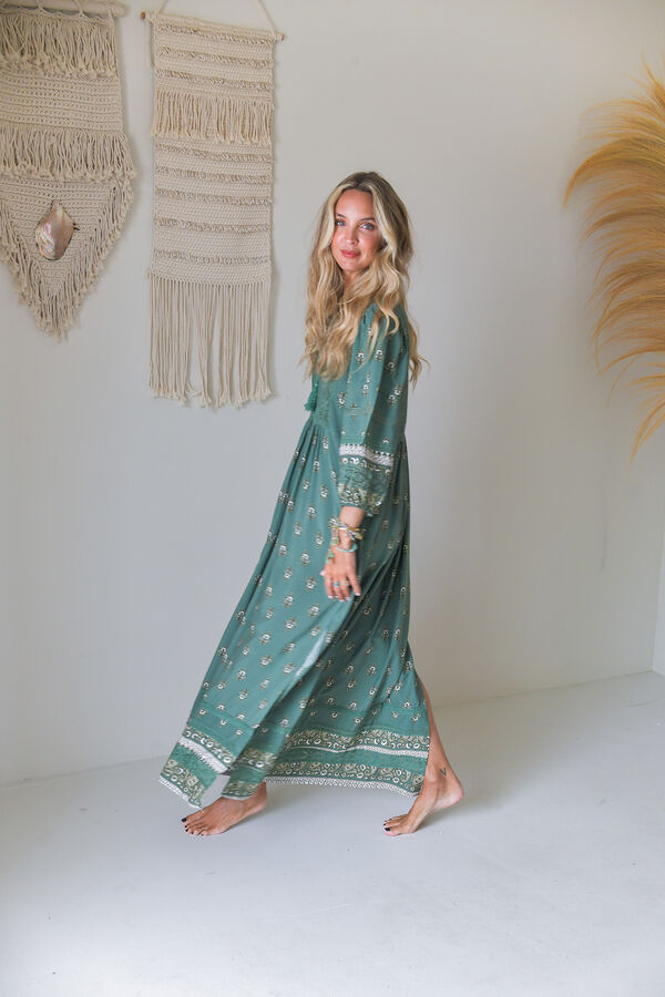Jaase Vestido largo Meadow Kaki