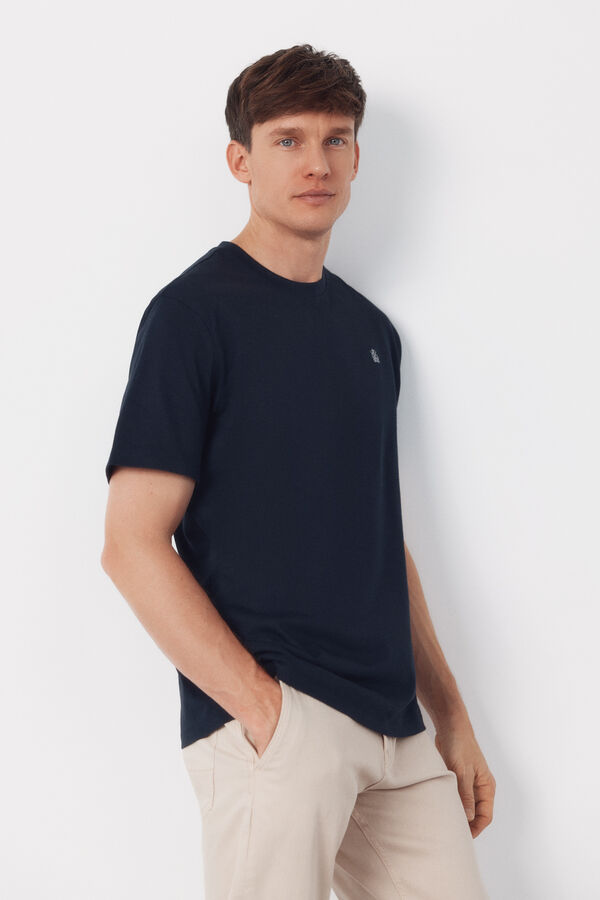 Cortefiel Camiseta b&aacute;sica Azul marino