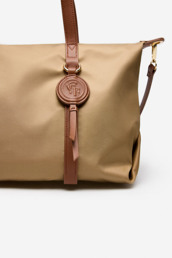 Cortefiel Bolso shopper nylon Brown