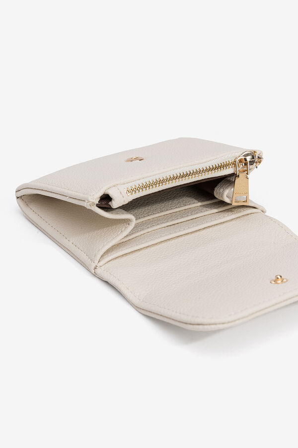 Vilanova Carteira efeito couro com aba Tostado