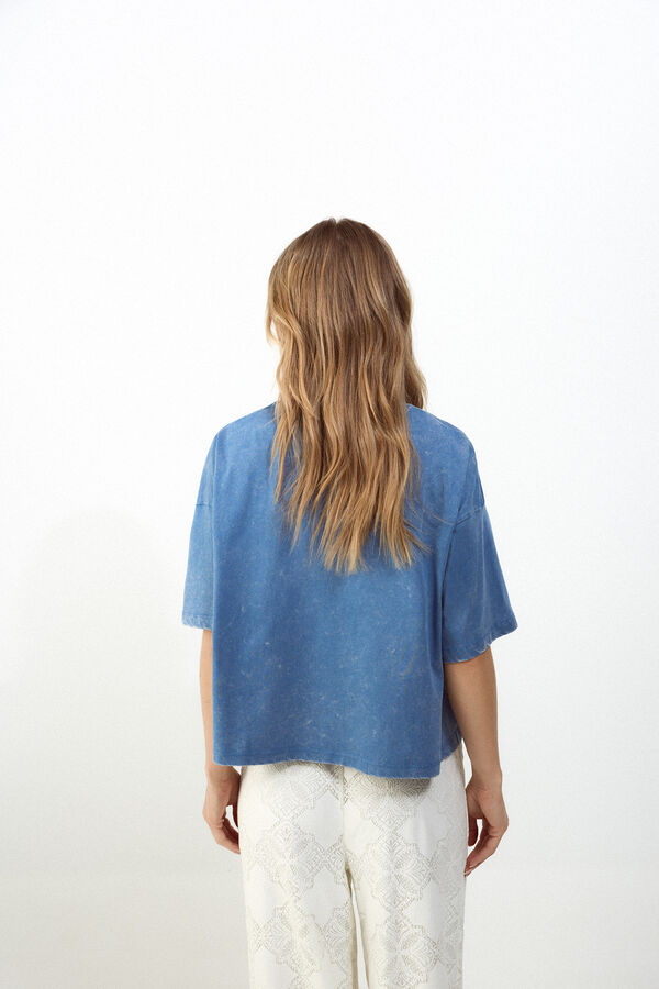 Slowlove Camiseta crop Slowlove Blue