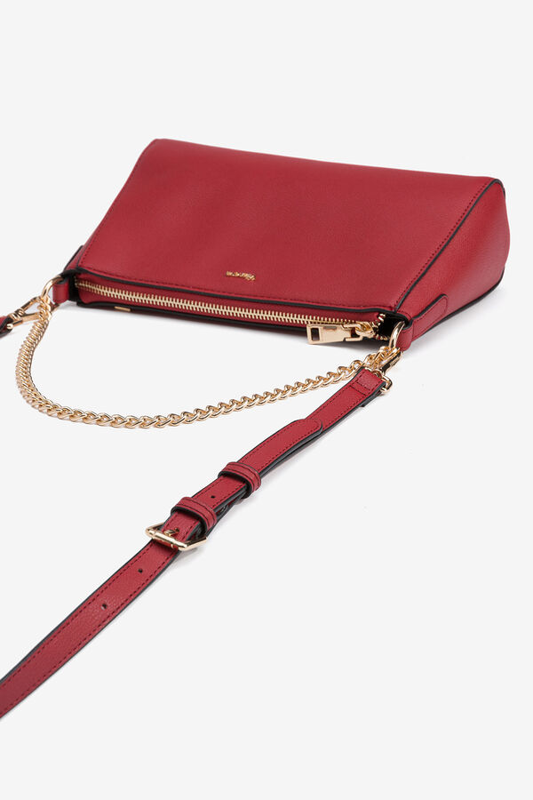 Vilanova Bolso bandolera efecto piel Rojo