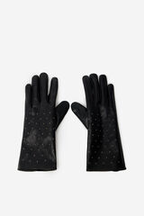 Cortefiel Studded glove Black