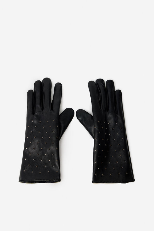 Cortefiel Studded glove Black
