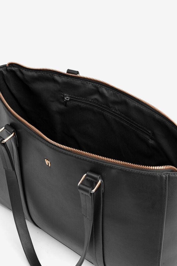 Vilanova Bolso City Efecto Piel Negro