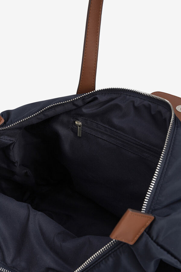 Vilanova Combined Nylon Shopper Bag Navy