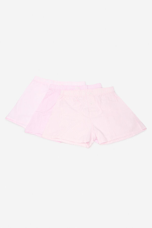 Cortefiel 3-pack woven boxers Pink