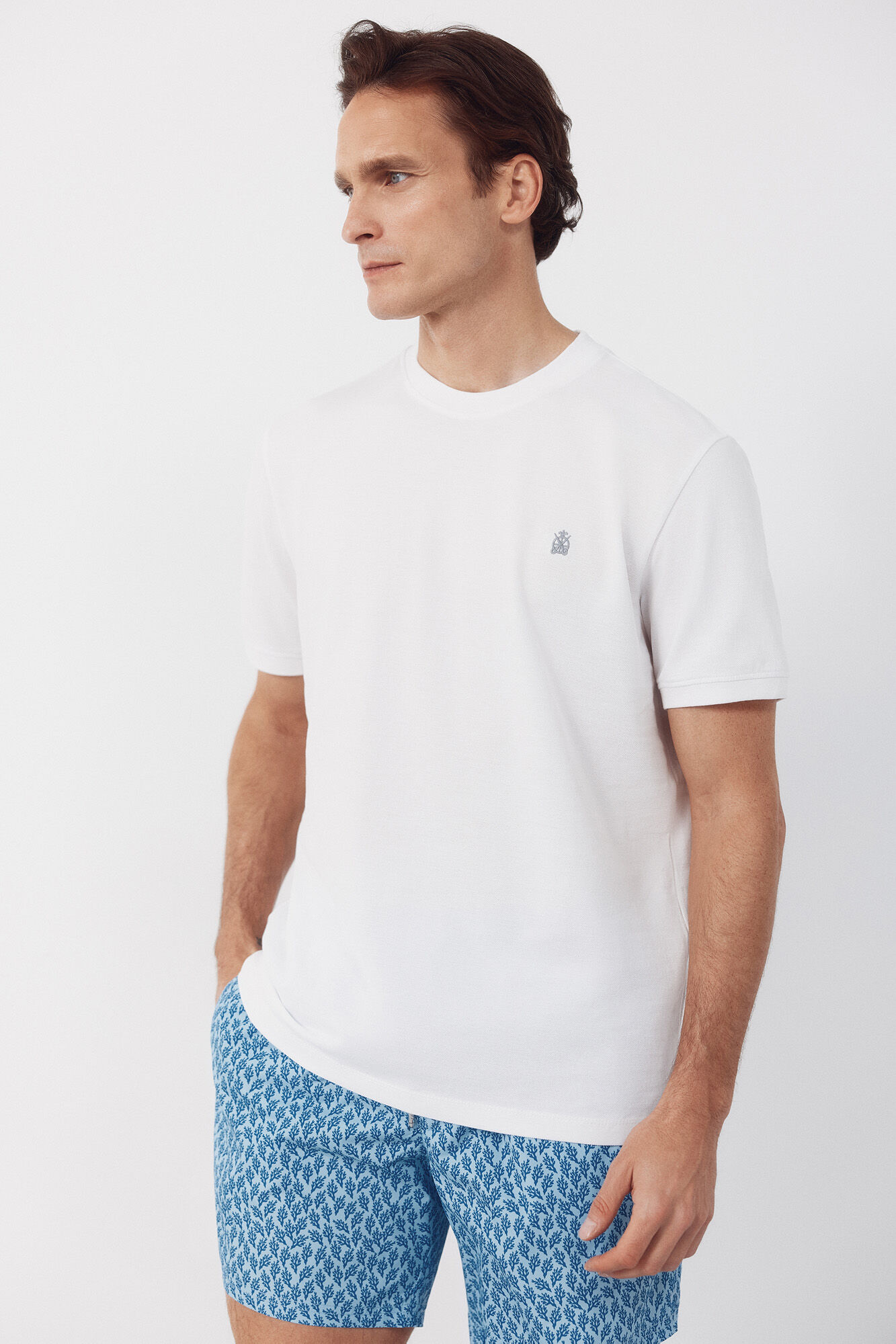 Cortefiel T-shirt b&aacute;sica em piqu&eacute;