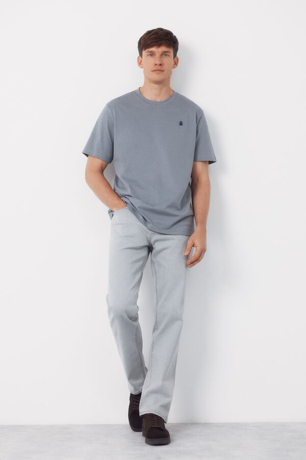 Cortefiel Camiseta b&aacute;sica Gris