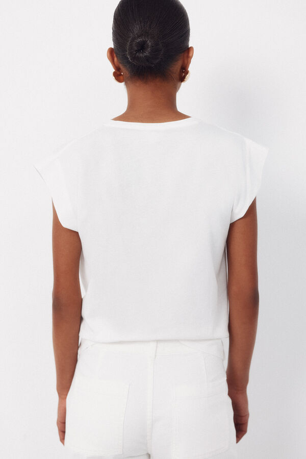 Cortefiel Camiseta estampada Estampado blanco