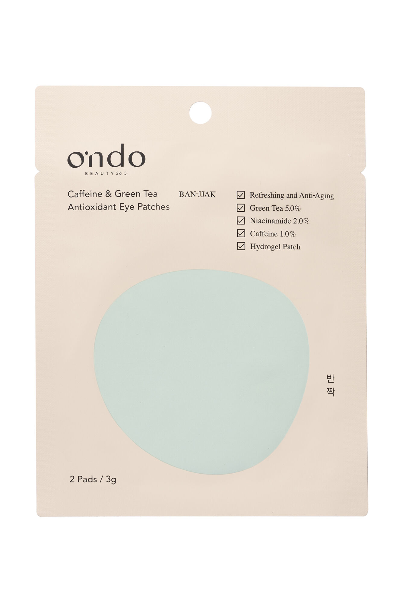 Ondo beauty 36.5 Parches de cafeina y te verde para ojos