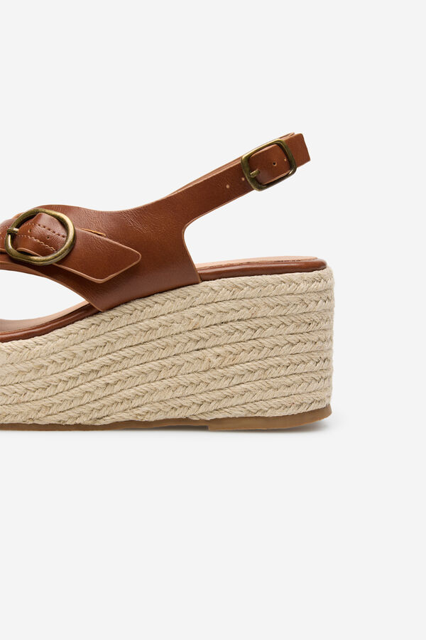 Cortefiel Sandalia cu&ntilde;a cruzada Marr&oacute;n