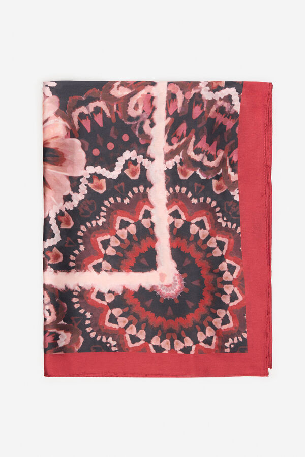 Cortefiel cachecol de seda caleidosc&oacute;pio Multicolorido