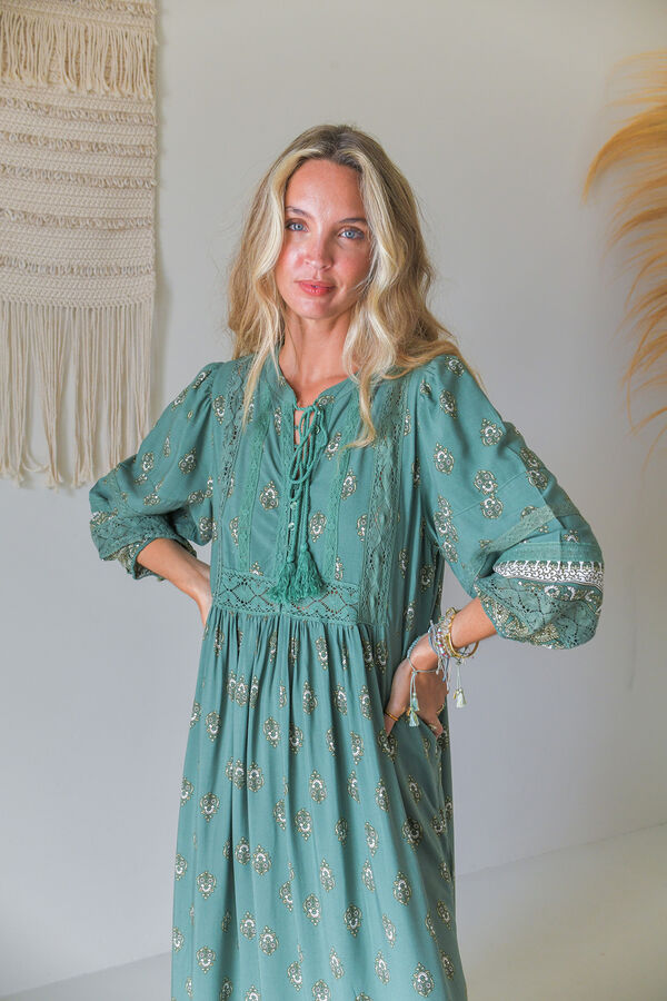 Jaase Vestido largo Meadow Kaki