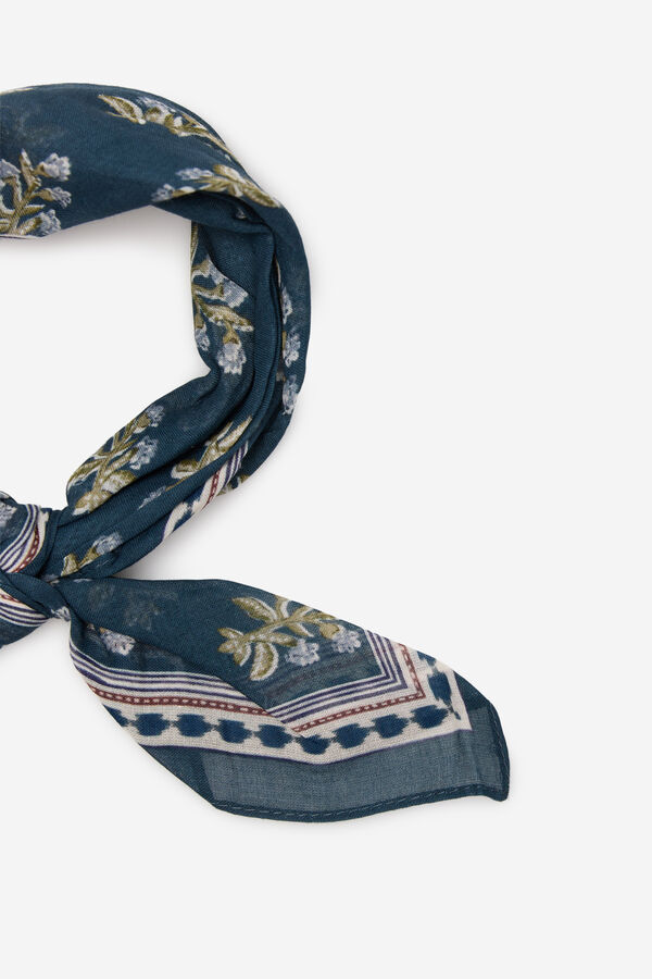 Cortefiel Bandana motivo bot&aacute;nico Blue