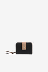 Vilanova Monedero efecto nylon bicolor Negro