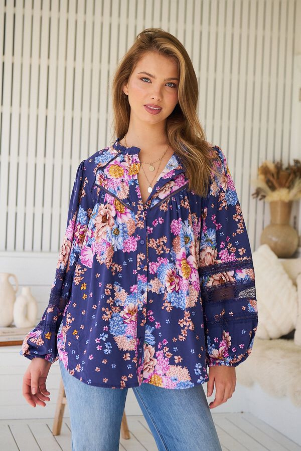 Jaase Blusa fluida Azul