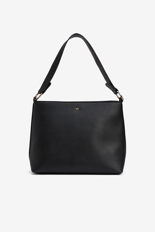 Vilanova Shoulder Handbag, bag with Metal Rings Black