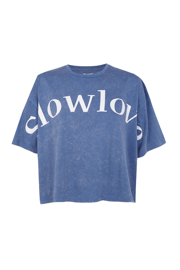 Slowlove Camiseta crop Slowlove Blue