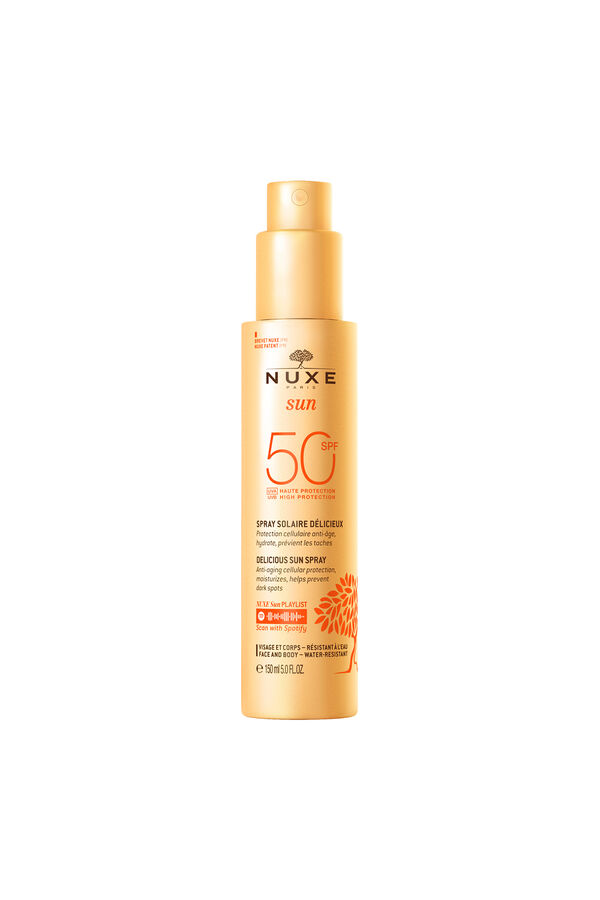 Cortefiel Nuxe Sun Delicious Sun Spray Protection for Face and Body SPF 50  Orange