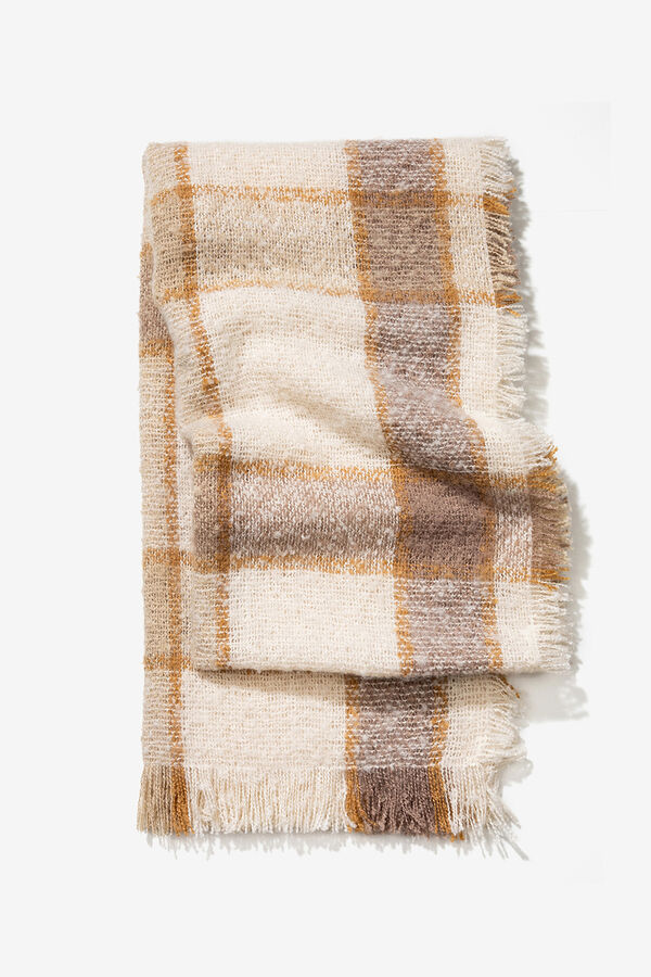 Vilanova Manta Bufanda a Cuadros Beige