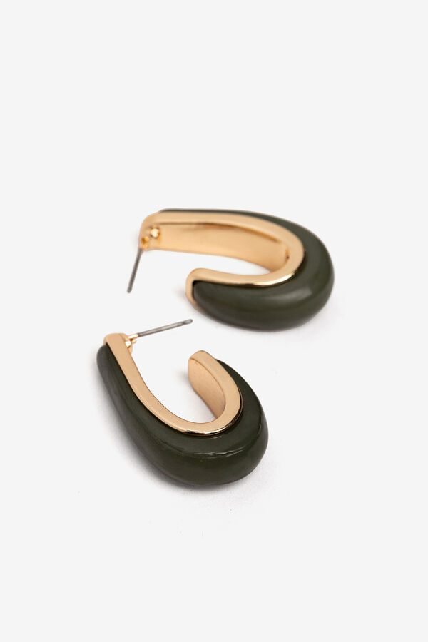 Vilanova Curved acrylic earrings Gold