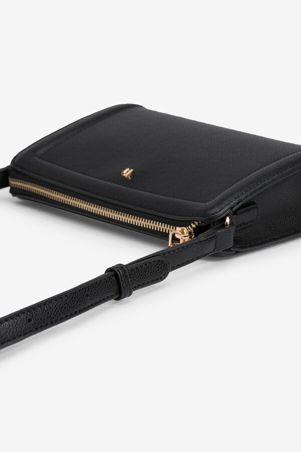 Vilanova Bolsa bandolera efecto cuero metalizado Black