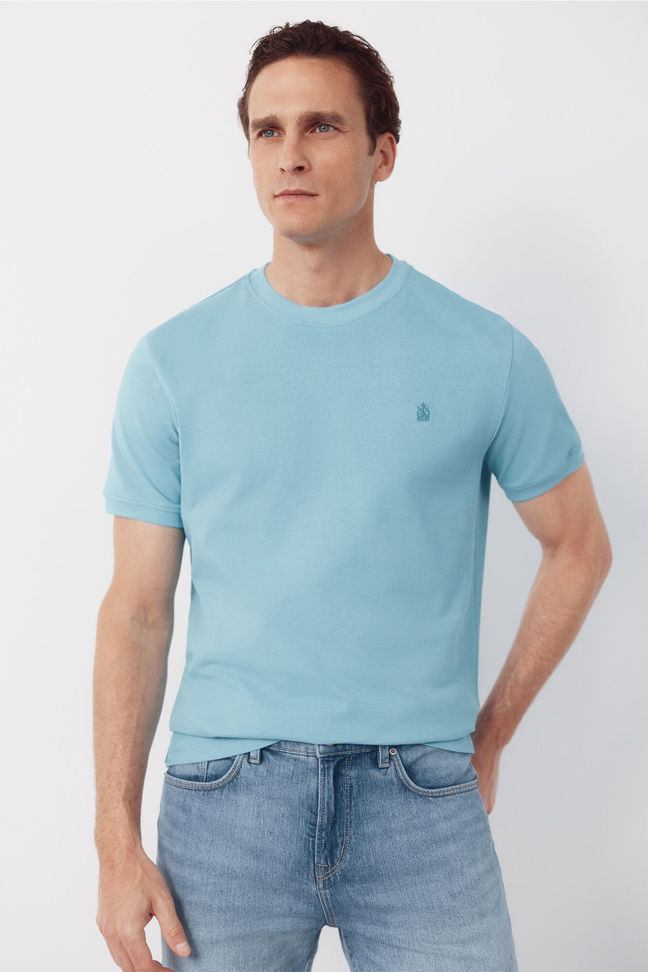 Cortefiel T-shirt b&aacute;sica em piqu&eacute;