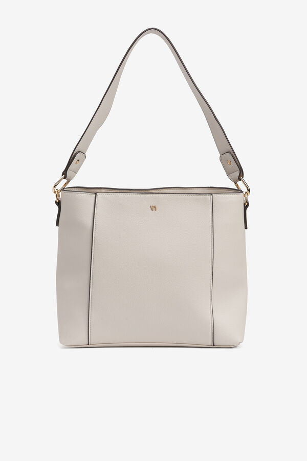 Vilanova Bolso de Hombro Efecto Piel Ecru