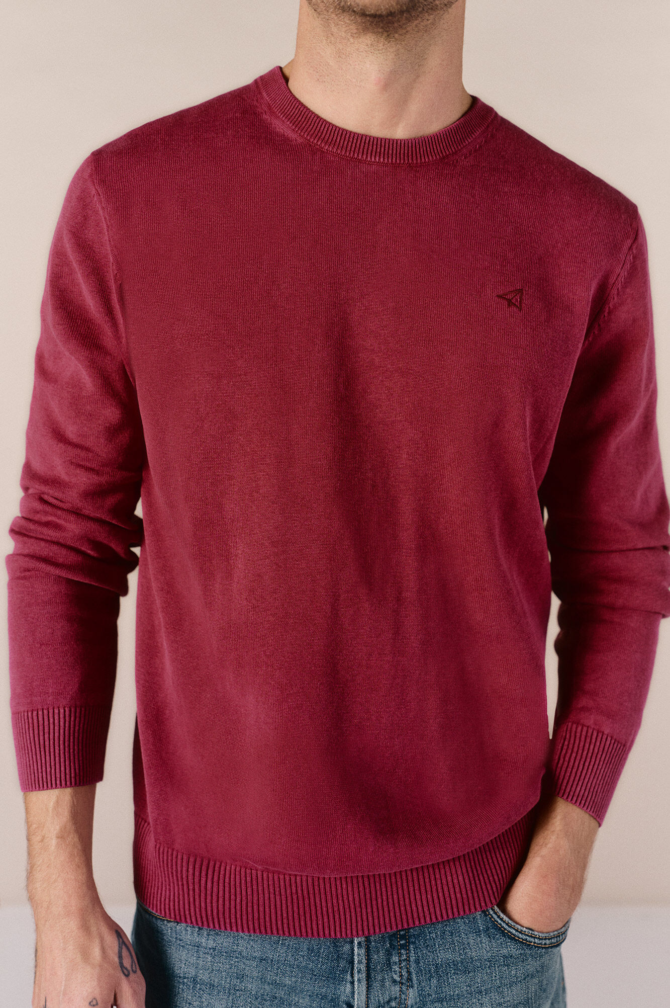 OOTO Jersey cuello redondo algod&oacute;n lavado