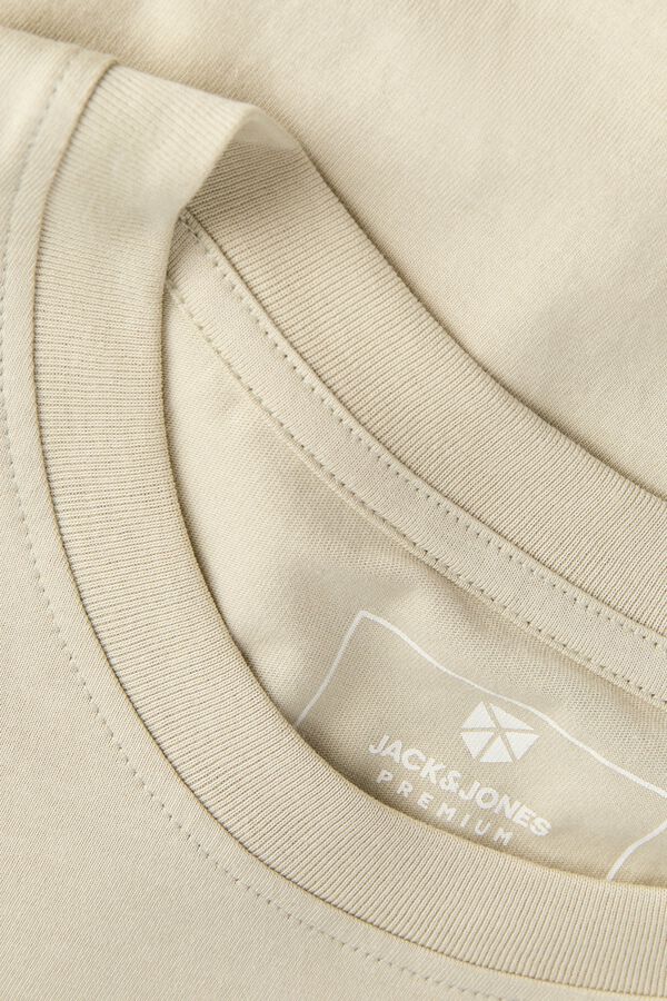 Jack & Jones Camiseta logo manga corta Beige