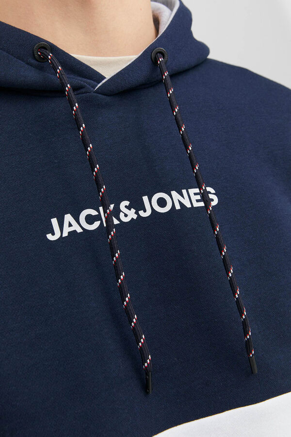 Jack & Jones Colour block hoodie Navy
